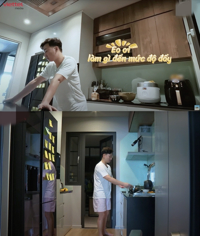 Khu vực bếp rộng rãi, đầy đủ tiện nghi. Ảnh: Viettel Media