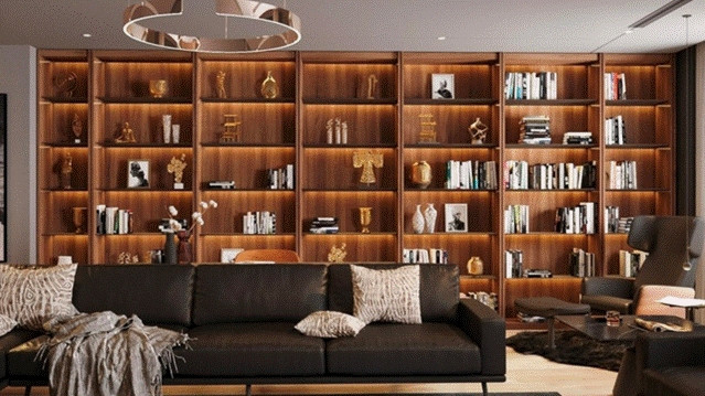 Toàn bộ căn penhouse đều được lát sàn gỗ tạo sự sang trọng và có phần cổ điển. Ảnh: FB Trung Thanh Vo