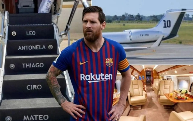 Messi cũng thường xuyên sử dụng chuyên cơ riêng để đi khắp nơi trên thế giới. Theo SCMP, chiếc chuyên cơ Gulfstream V năm 2004 của Messi có đầy đủ nhà bếp, phòng tắm và có thể chứa tới 16 hành khách. Ảnh: Yotube