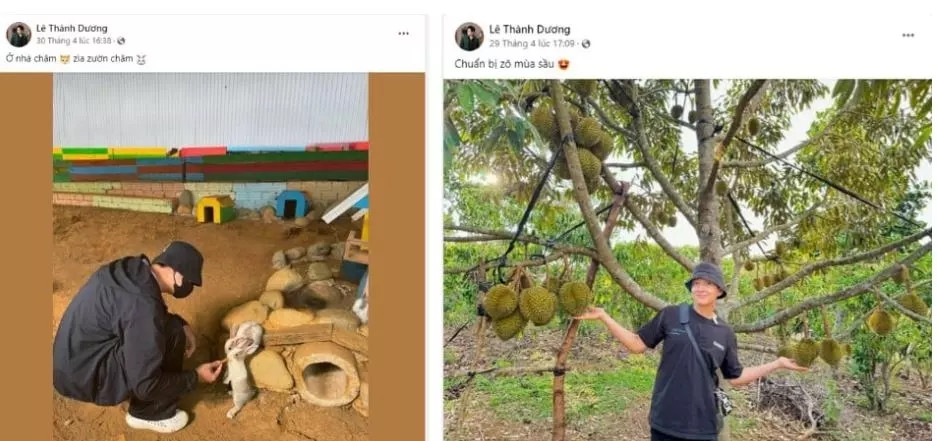 Ngoài ra, Ngô Kiến Huy còn được cho là sở hữu mảnh đất trồng sầu riêng của anh tại Lâm Đồng. Ảnh chụp màn hình