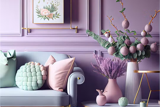 Màu tím đã bắt đầu phủ sóng và được nhiều người sử dụng trong thiết kế nội thất. Tuy nhiên, 2024 mới thực sự là năm mà màu tím trở thành xu hướng. Ảnh: Adobe Stock