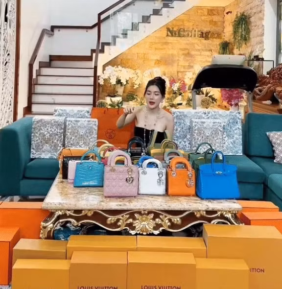 Mới đây, nữ đại gia Trần Thị Bích Ngân (SN 1995, quê gốc Cà Mau) hiện sống tại Cần Thơ gây xôn xao cộng đồng mạng khi đập hộp cùng một lúc mấy chục chiếc túi xách từ các thương hiệu đình đám.