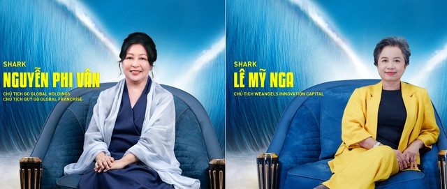 Đáng chú nhất là hai shark nữ: bà Lê Mỹ Nga và Nguyễn Phi Vân. Ảnh: Anninhtiente