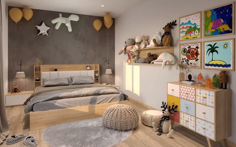 Phòng riêng của con gái Hồng Đăng được bài trí dễ thương. Nguồn ảnh: FBNV