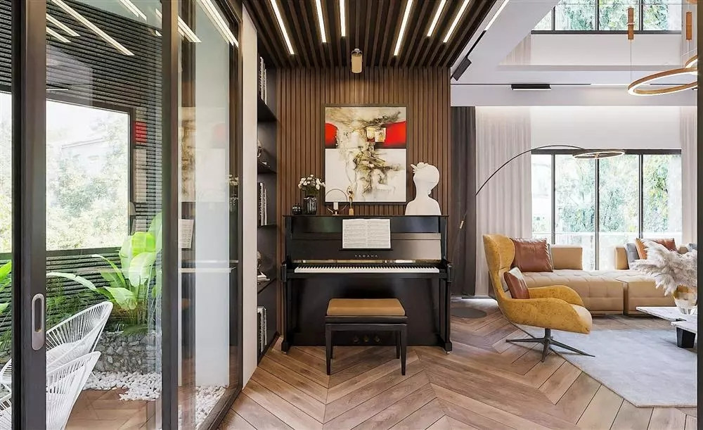 Trong nhà tận dụng những khoảng không ánh sáng từ bên ngoài.