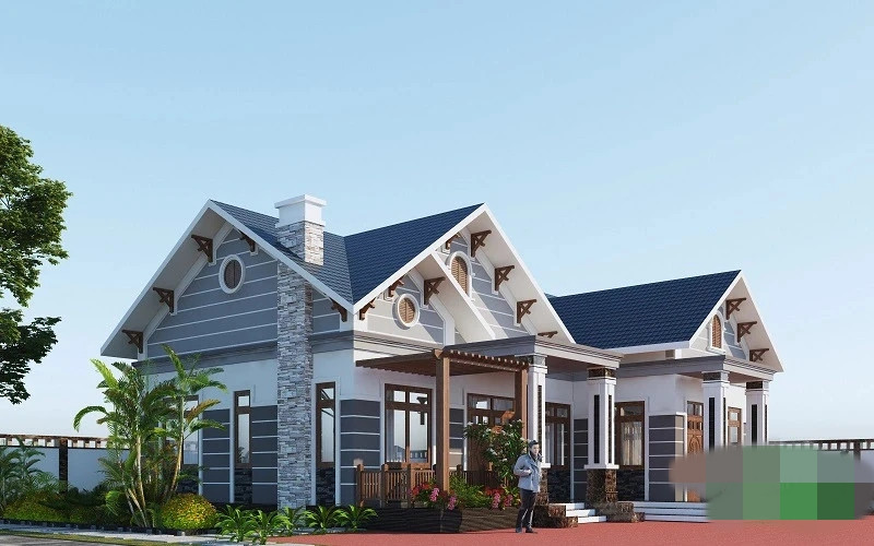 Bên trong nhà cấp 4 mái thái được thiết kế linh hoạt và tiện nghi. Phòng ngủ, phòng khách và nhà bếp được bố trí hài hòa, tối ưu hóa không gian sử dụng. Ảnh: Kientrucphongthuykhanghung