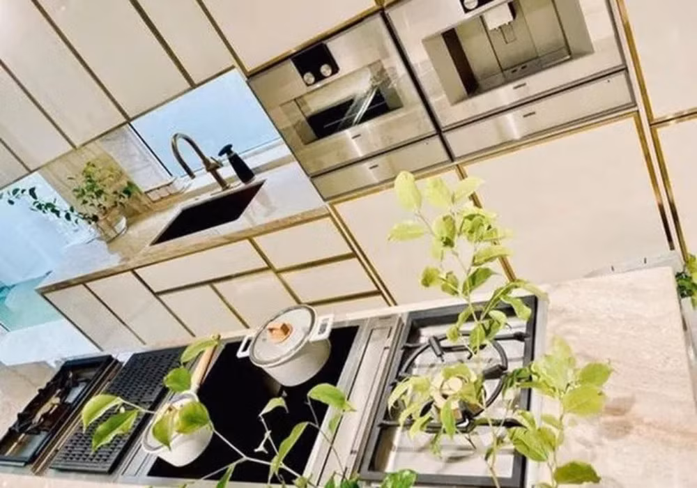 Phần nội thất trong nhà đều nhập từ Châu Âu với công nghệ hỗ trợ sinh hoạt như hệ thống đèn, bếp, toilet tự động... Ảnh: FBNV