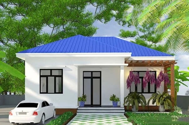 Nhà cấp 4 mái tôn 2 phòng ngủ là lựa chọn lý tưởng cho các gia đình trẻ hạn hẹp về kinh tế. Ảnh: Lg