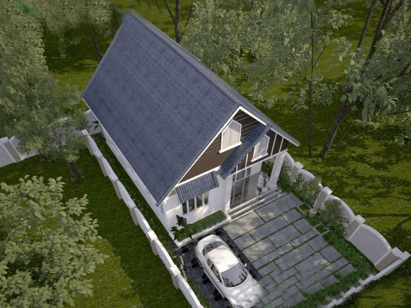 Mãu nhà lợp mái tôn mang phong cách mái thái, sở hữu không gian mở và sử dụng cửa kính tạo cảm giác rộng rãi và hiện đại. Ảnh: Bluescopezacs