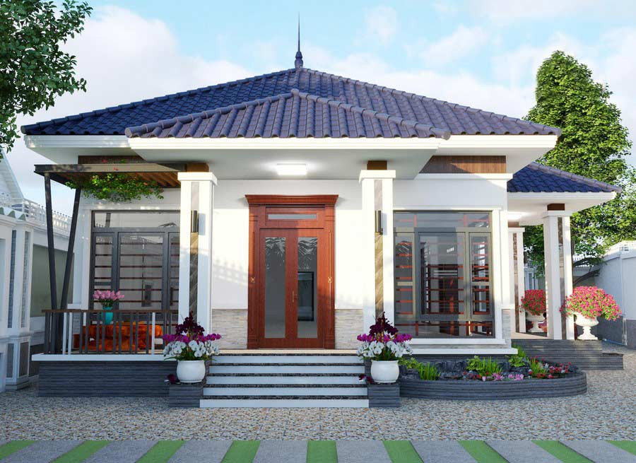 Với những gia đình đông thành viên, nhà mái Nhật 4 phòng ngủ là lựa chọn hoàn hảo. Ảnh: Internet