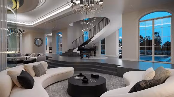 Bên trong biệt thự, từng góc nhỏ đều toát lên vẻ đẳng cấp xa hoa.