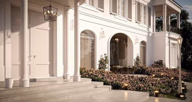 Biệt thự của danh hài Vân Dung nằm ở ngoại ô cách Hà Nội 60km, gồm 2 tầng, mỗi tầng khoảng 250m2.