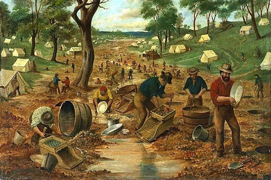 Leg of Mutton hay còn gọi Canadian được tìm thấy vào ngày đầu tiên của năm 1853 ở độ sâu 18,3 m dưới lòng đất. Với trọng lượng 2.144 ounces (60,8 kg), nó đã được bán công khai sau đó. Ảnh: Getty