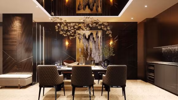 Bàn ăn theo phong cách hiện đại. Ảnh: FBNV