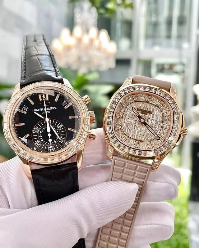 Di Băng cũng sở hữu không ít đồng hồ bạc tỷ, đính nạm kim cương cầu kì. Ảnh: FBNV