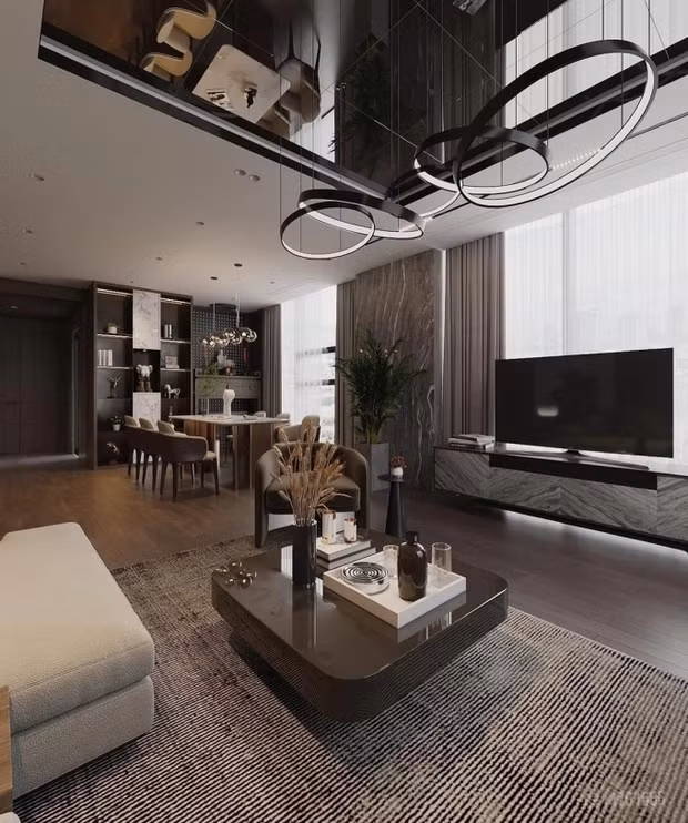 Mới đây, Tố Uyên chia sẻ bản thiết kế căn hộ lên mạng xã hội thu hút sự chú ý của người hâm mộ. Căn hộ của Thành Chung - Tố Uyên thiết kế hiện đại với tông màu trắng xám chủ đạo.