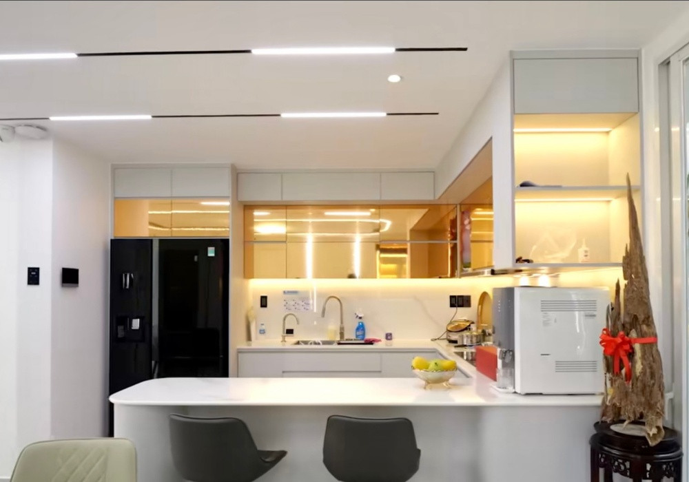 Phòng bếp nhỏ gọn nhưng ấm cúng. Ảnh: Vietnamnet