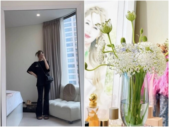 Xoài Non cho biết đây là nhà thuê. Dù vậy, không gian sống vẫn được sắp xếp gọn gàng và decor xinh xắn. Ảnh: FBNV