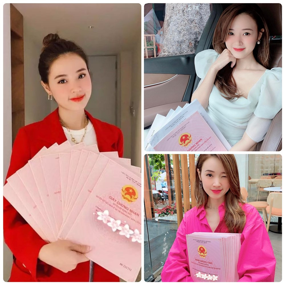 Bên cạnh đó, Midu còn được biết đến là đại gia bất động sản có tiếng trong showbiz Việt. Trên trang cá nhân, Midu không ít lần khoe ôm “sấp” sổ hồng và thực hiện ký tên bàn giao đất cho khách hàng.