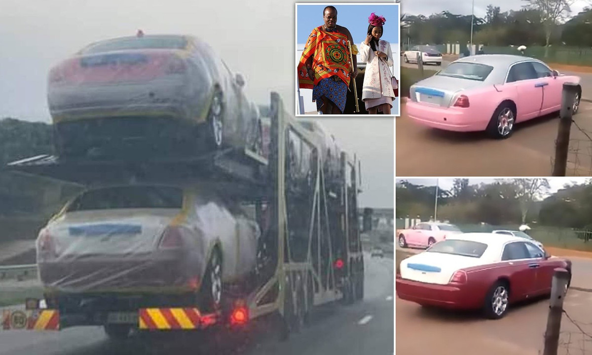 Năm 2005, Mswati III chi khoảng 800.000 USD (18,5 tỷ đồng) để mua 10 chiếc BMW cho 11 người vợ và 3 hôn thê tuổi teen. Ảnh: DM