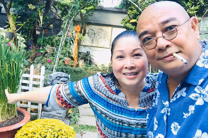 Sau nhiều năm miệt mài hoạt động nghệ thuật, vợ chồng NSND Hồng Vân - Lê Tuấn Anh đã mua đất xây được một khu nghỉ dưỡng ở Vũng Tàu. Ảnh: Ngoisao