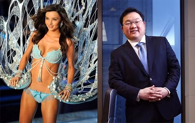 Sau Tiêu Á Hiên, Jho Low hẹn hò với siêu mẫu người Úc - Miranda Kerr. Low tặng chân dài nổi tiếng nhiều món quà có giá trị khổng lồ như viên kim cương hình trái tim 11,72 carat, hoa tai kim cương 11 carat và hàng loạt trang sức đắt đỏ với tổng giá trị lên đến gần 10 triệu USD (hơn 200 tỷ đồng). Ảnh: DM