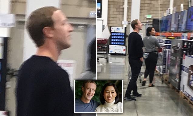Năm 2020, Mark Zuckerberg từng khiến công chúng bất ngờ khi bị bắt gặp cùng vợ Priscilla Chan đến Costco, một chuỗi siêu thị giá rẻ ở Mỹ để săn tivi giảm giá. Nguồn ảnh: Getty, DM
