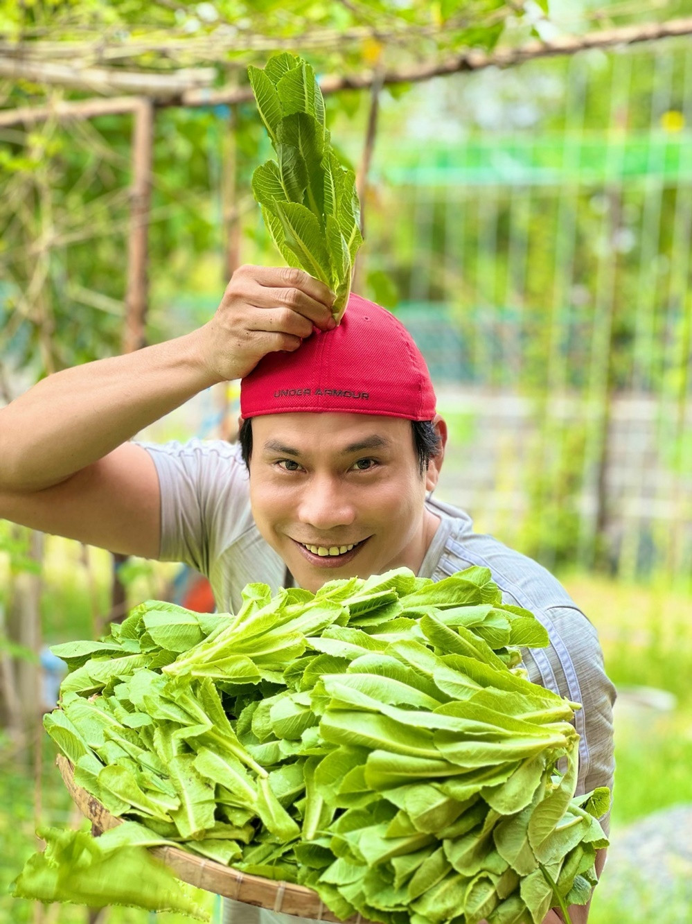 Nam diễn viên thường chọn các giống rau ngắn ngày, dễ chăm sóc để khu vườn luôn xanh tốt. Ảnh: Ngoisao