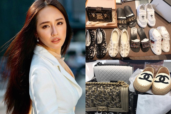 Cùng với đó là những chiếc túi xách, những đôi giày và các loại phụ kiện của Hermes, Chanel, Dior, Louis Vuitton...