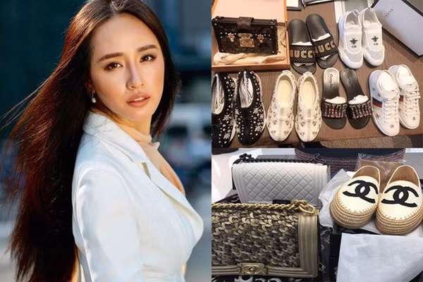 Cùng với đó là những chiếc túi xách, những đôi giày và các loại phụ kiện của Hermes, Chanel, Dior, Louis Vuitton...