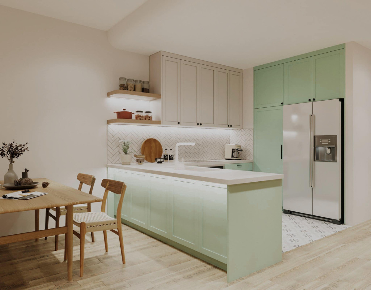 Căn nhà của mẹ ruột Đan Lê thiết kế mở và thông thoáng, tạo sự liên kết giữa các khu vực chức năng. Ảnh: FB Nguyen Dan Le