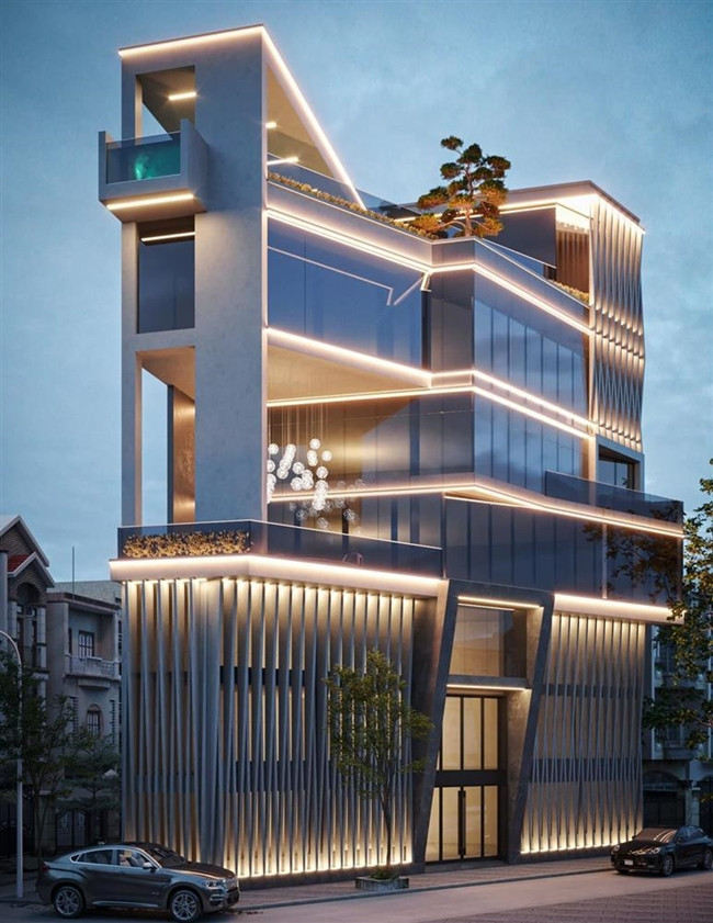 Hệ thống cửa kính tạo cảm giác thoáng đãng cho căn nhà.