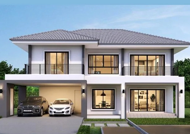 Nhà mái Nhật 2 tầng với hệ mái lớn, có độ dốc khoảng 45 độ, có khả năng chống nóng vào mùa hè và tránh tình trạng hắt nước mưa vào nhà mùa mưa. Ảnh: Chukientho