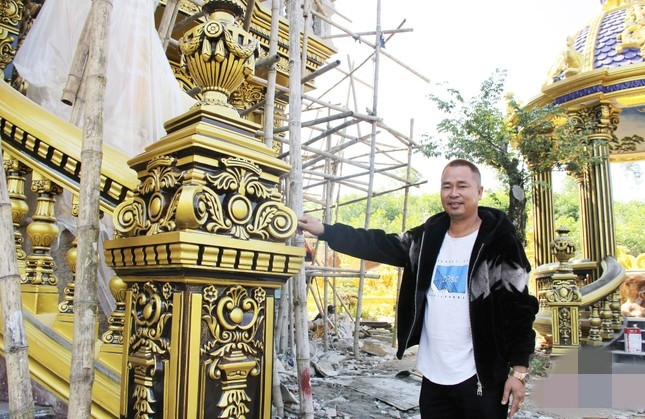 Chủ nhà dự tính khoảng 6-8 tháng nữa, lâu đài sẽ hoàn thiện và đưa vào sử dụng. Ảnh: Vietnamnet