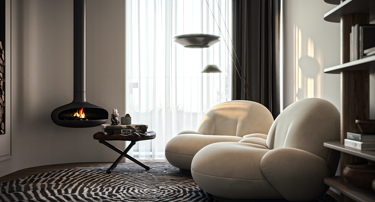 Màu sắc chủ đạo của căn nhà là màu kem và ghi. Ảnh: FBNV