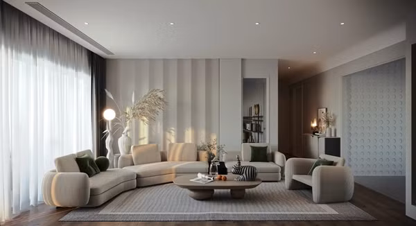 Căn hộ của Đình Tú thiết kế theo phong cách tối giản nhưng không kém phần sang trọng và hiện đại. Ảnh: FBNV