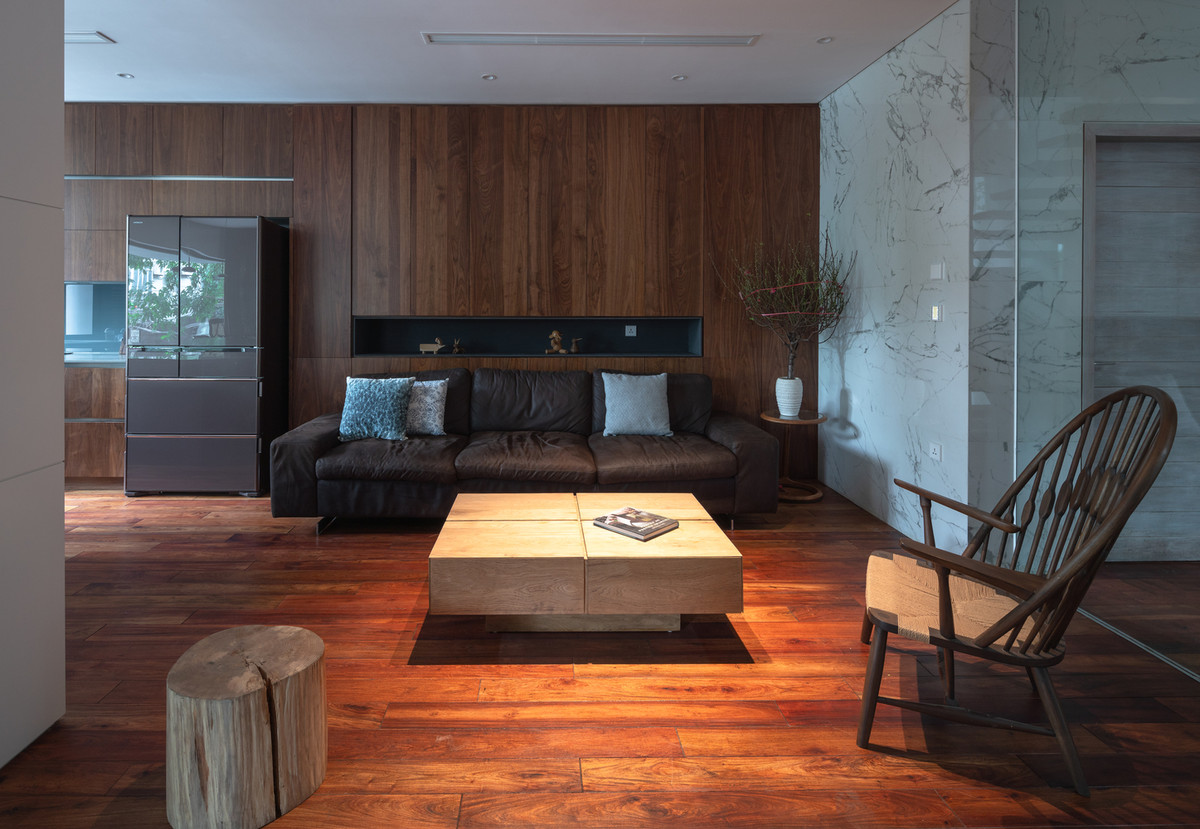  Phòng khách với thiết kế nội thất đơn giản.