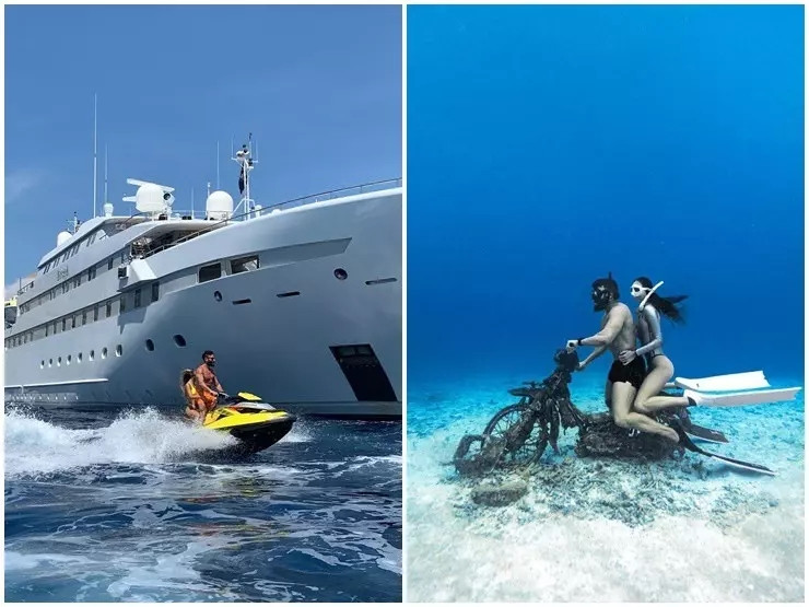 Dan Bilzerian còn thường xuyên tổ chức những chuyến nghỉ dưỡng xa xỉ trên biển. Ảnh: Getty