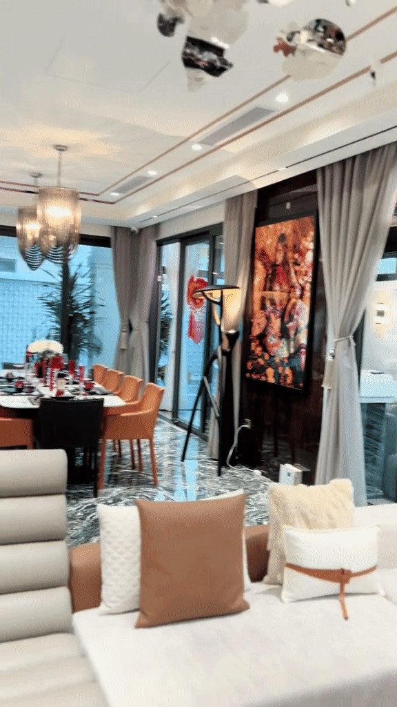Nội thất trong căn biệt thự toàn là hàng hiệu, được gia chủ đầu tư "khủng", với những con số khiến nhiều người bất ngờ. Ảnh chụp màn hình