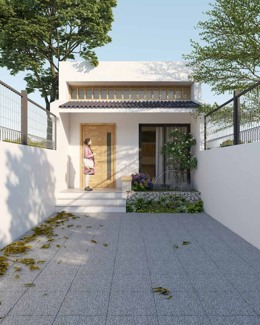 Mẫu nhà cấp 4 mái tôn được xem là giải pháp tiết kiệm chi phí nhất so với những phương án khác. Ảnh: Neohouse