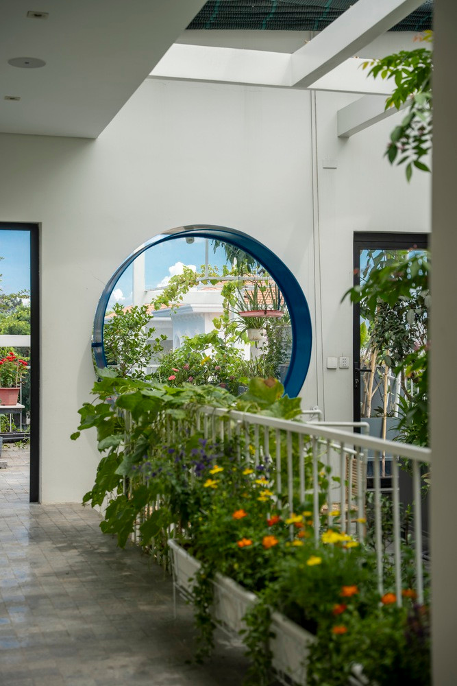 Hệ sinh thái trong nhà phố giống như một lát cắt dọc luân chuyển, liên thông từ dưới lên trên và luôn đảm bảo tính cộng sinh đa dạng để tạo ra 1 vòng tuần hoàn liên kết mật thiết với nhau. Ảnh: Cao Hoa, An Viet Dung