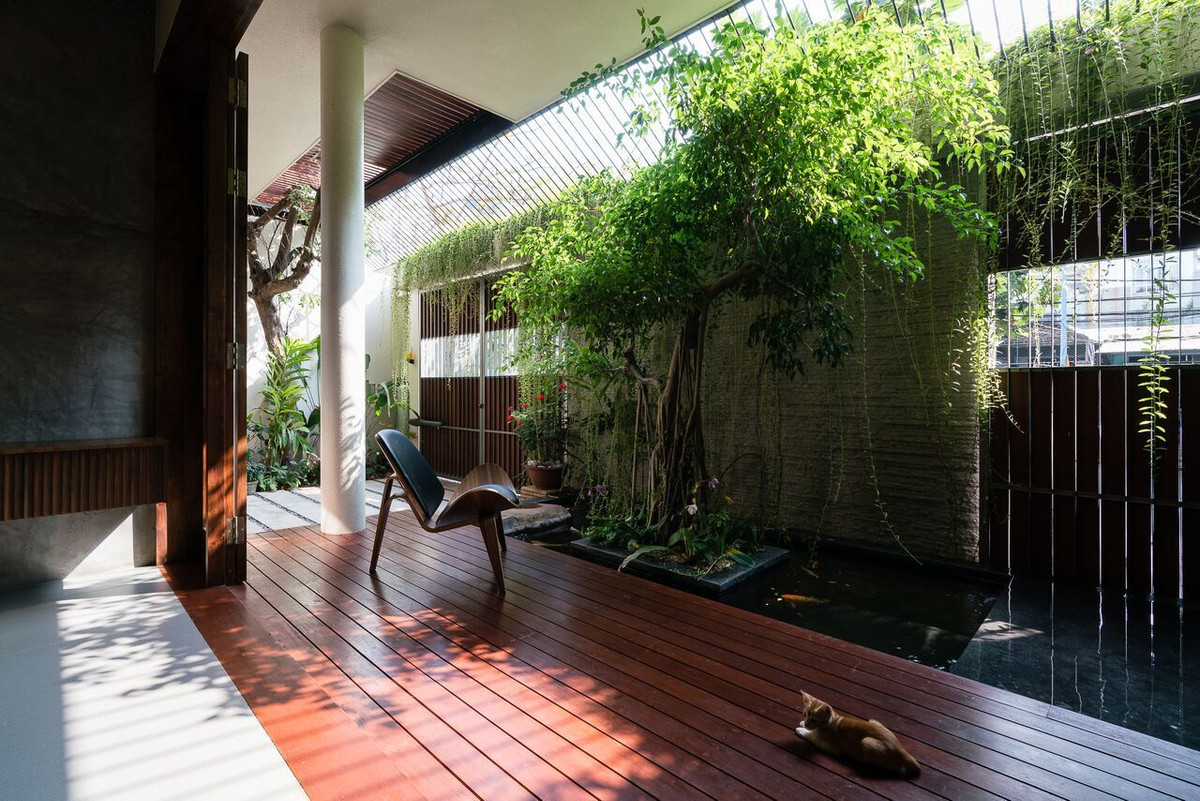 Cây xanh cũng được trồng nhiều hơn ở sân sau. Ảnh: Quang Đàm