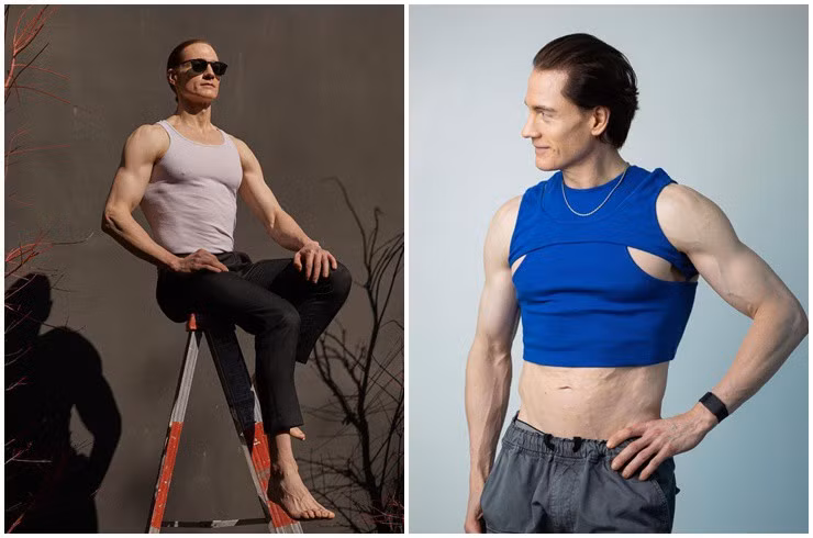 Johnson tuân theo chế độ ăn thuần chay nghiêm ngặt. Trước khi đi ngủ, vào cùng một thời điểm hằng ngày, anh đeo kính chặn ánh sáng xanh trong hai giờ. Ảnh: New York Post