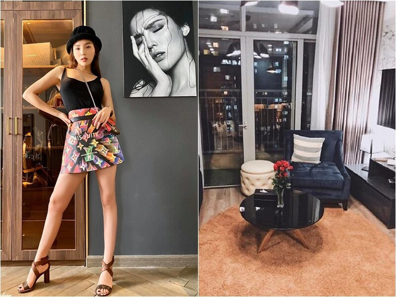 Căn hộ của Hoa hậu Kỳ Duyên được thiết kế với tông màu trung tính chủ đạo, tạo không gian thanh lịch nhưng ấm cúng. Ảnh: FBNV