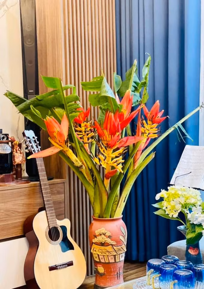 Trên thị trường, hoa chuối rừng có giá khoảng 130.000 đồng/5 bông. Ảnh: FB Nguyễn Bích Thảo