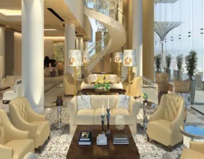 Thiết kế nội thất sử dụng hình dạng của hoa sen và mặt trời. Ảnh: BI