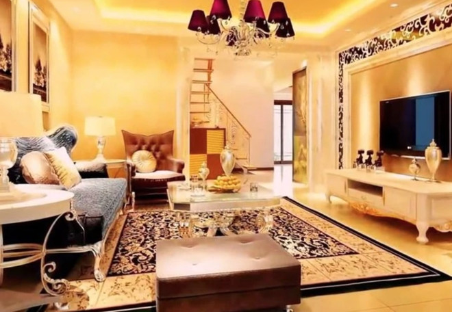 Sàn nhà trải thảm được dệt thủ công. Ảnh: BI