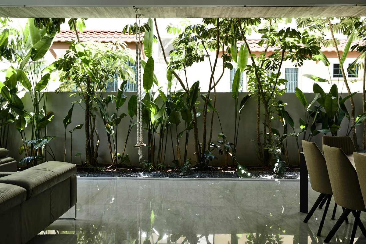 Cây xanh được tận dụng trồng dọc theo chiều dài căn nhà. Ảnh: Derek Swalwell