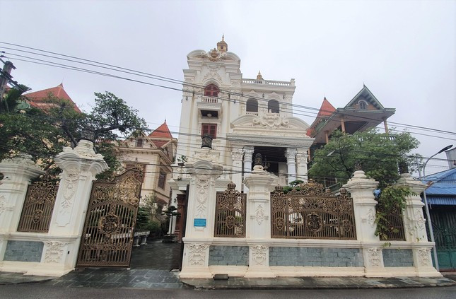 Nhà cao tầng, biệt thự trong làng được thiết kế theo nhiều phong cách kiến trúc khác nhau, từ hiện đại, sang trọng đến những mẫu cầu kỳ của Châu Âu. Ảnh: Tiền phong