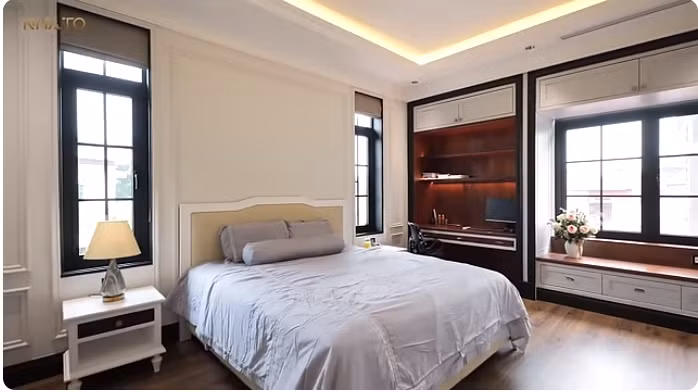 Phòng ngủ dành cho con đơn giản nhưng được trau chuốt đến từng chi tiết.